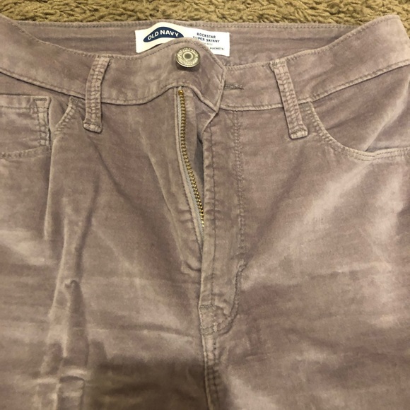 High waisted skinny velvet jeans - Picture 6 of 11